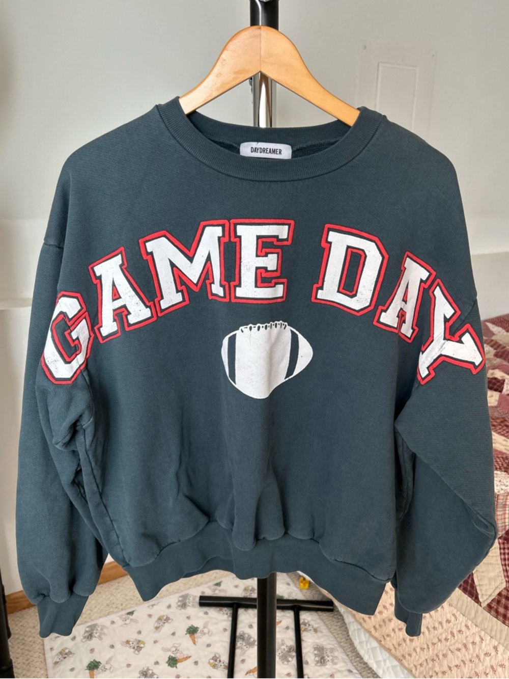 Daydreamer Game Day Football Crewneck Pullover Sweatshirt